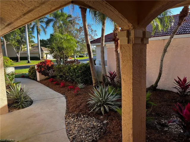 View of front yard walkway from front entrance
