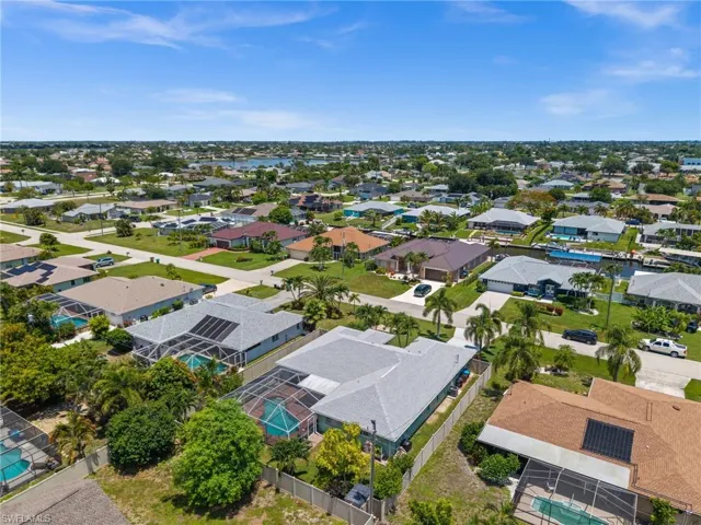 Aerial view of the back