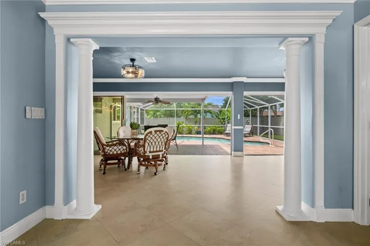 Beautiful views through the house to the lanai and pool