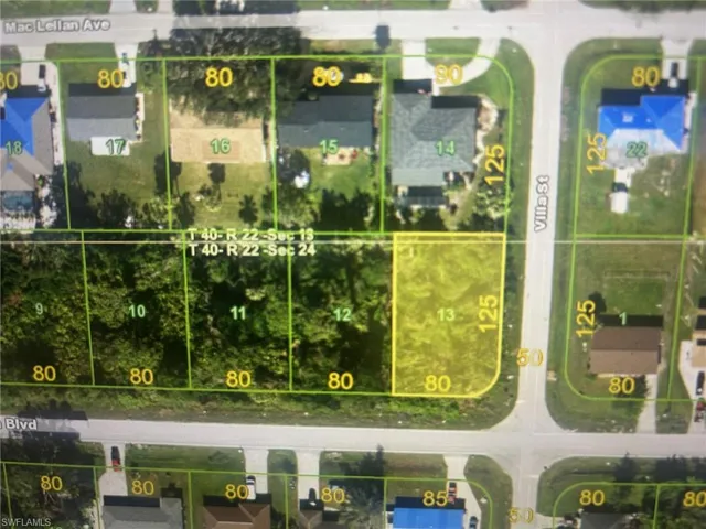 Aerial overview of property's location