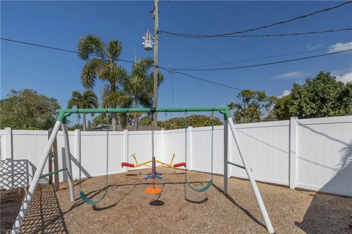 Playground next to pool