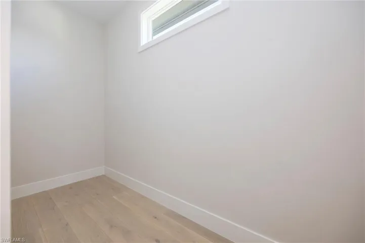 Two large walk-in closets in the primary suite are ready for standard shelving (copewood - included in the purchase price), but have been left open in the event that custom closets are preferred.