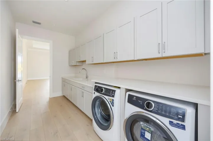 What a laundry room! Tons of storage and space.