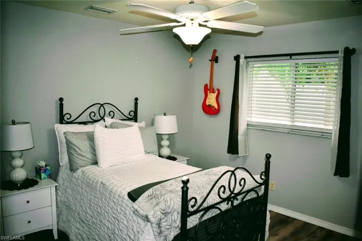 Bedroom with walk in closet