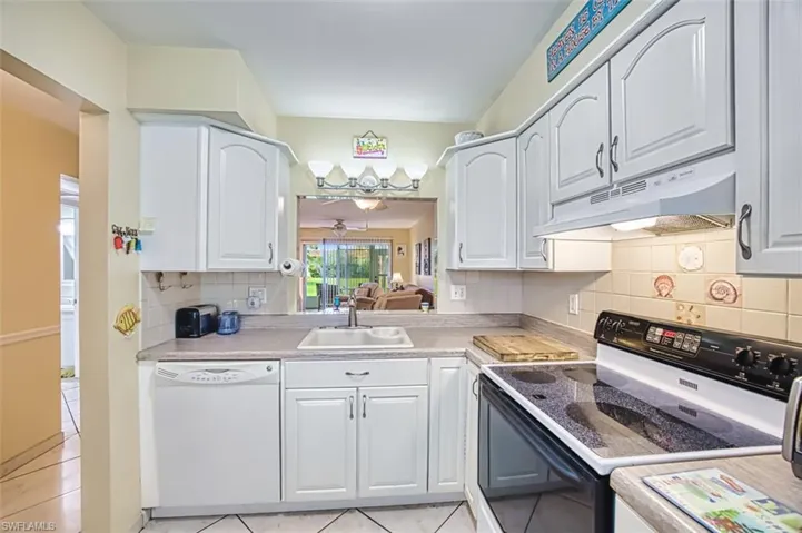 Kitchen with electric range