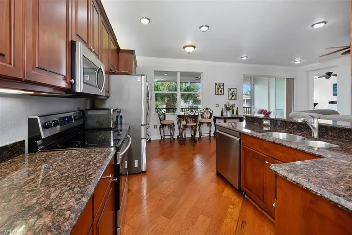 Open kitchen to living room