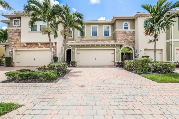 View of front of home featuring a garage