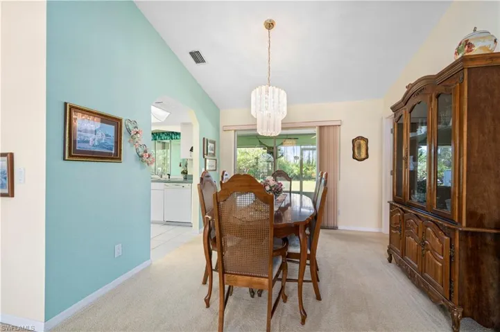 Breakfast nook leads to sun room and just off the kitchen and family room