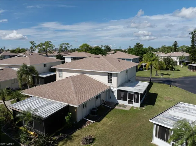 Aerial view of residential area
