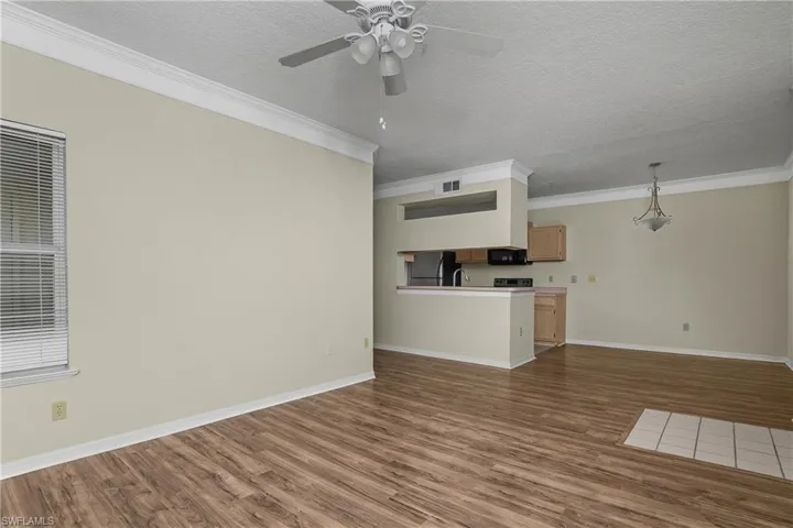 view to kitchen and dining area from Livingroom