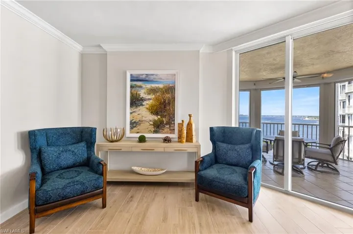 Lovely seating area in your primary suite.