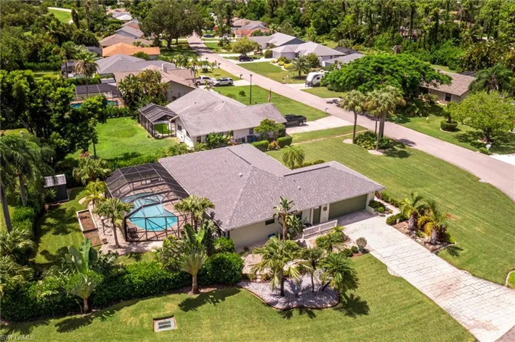 Birds eye view of property