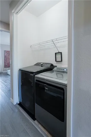 Laundry area right by the bedrooms
