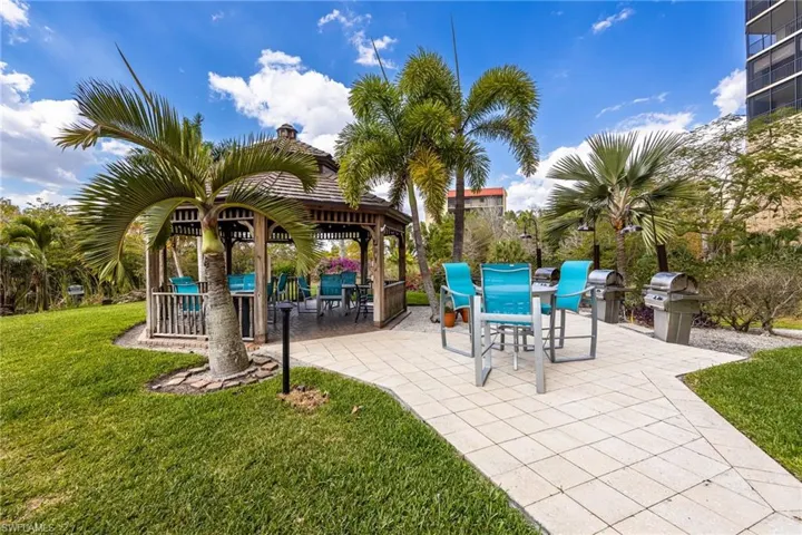 Gazebo with grills perfect for celebrating birthdays or any fun social events.