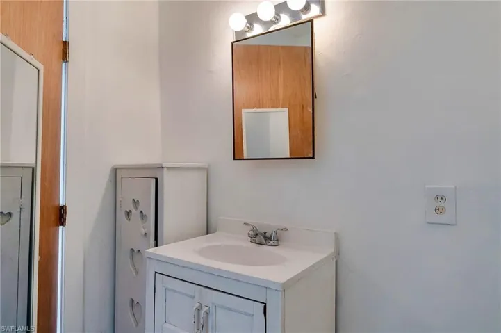 Bathroom featuring vanity