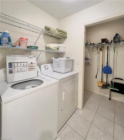 Laundry with large storage closet