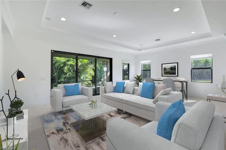*Virtually Staged* Great Room w. Sliders to Lanai