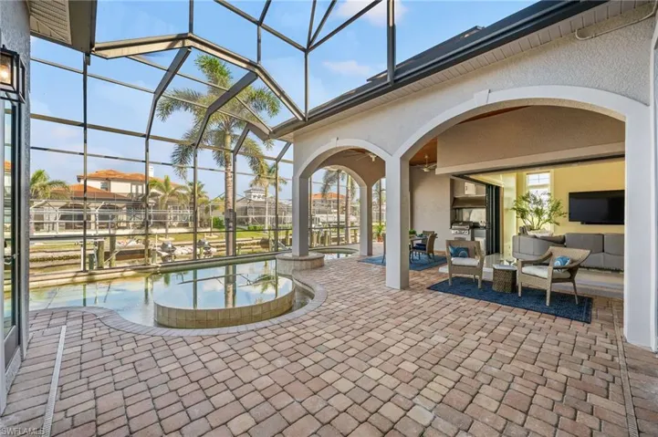 Open Courtyard Pool Area with Arches to the Lanai...