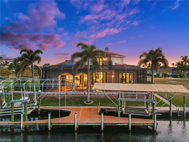 Aerial Evening View of the back of 123 SW 53rd St