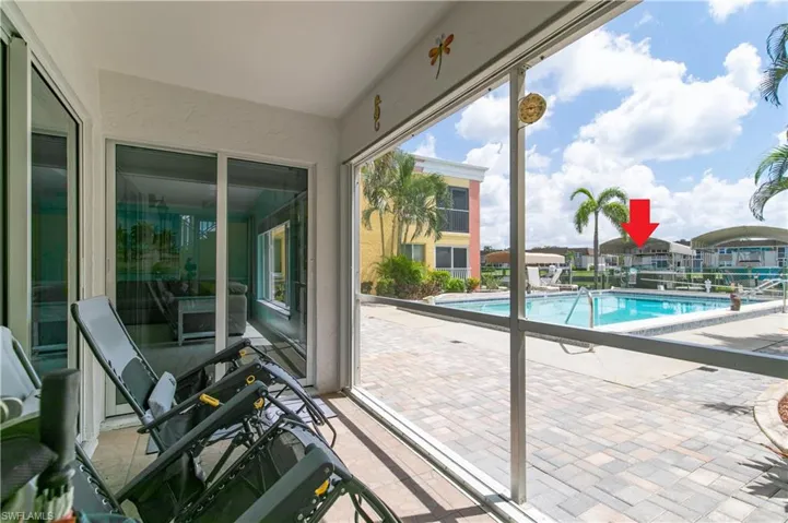 A screened patio provides a space to enjoy fresh air!