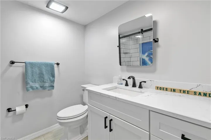 Gues Bathroom in a hallway