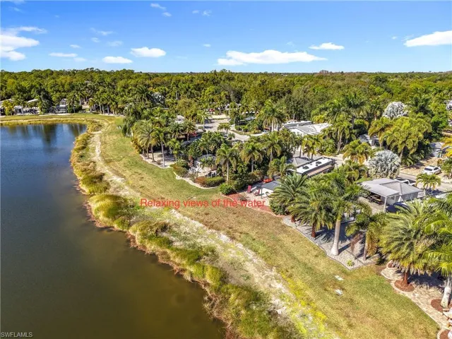 Drone / aerial view of a large body of water