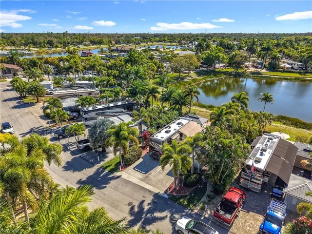 Aerial overview of property's location featuring a large body of water