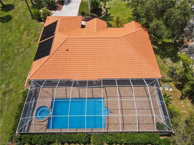 Drone View of Lanai and Pool