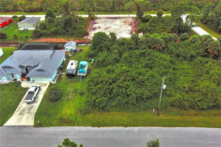 View from above of property