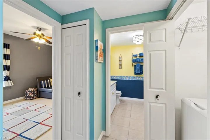 Guest room to the left, guest bath straight ahead and laundry to the right