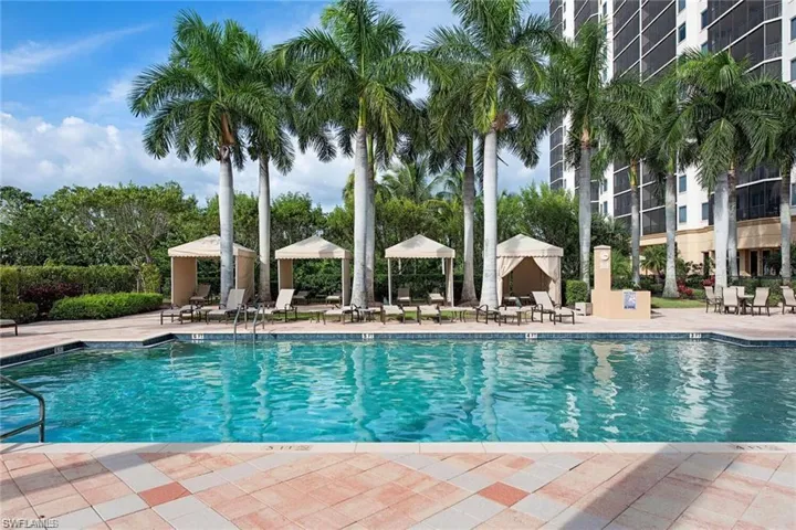 Serano pool with cabanas