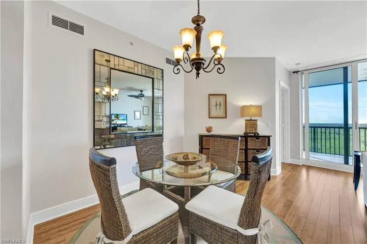 Dining space with view