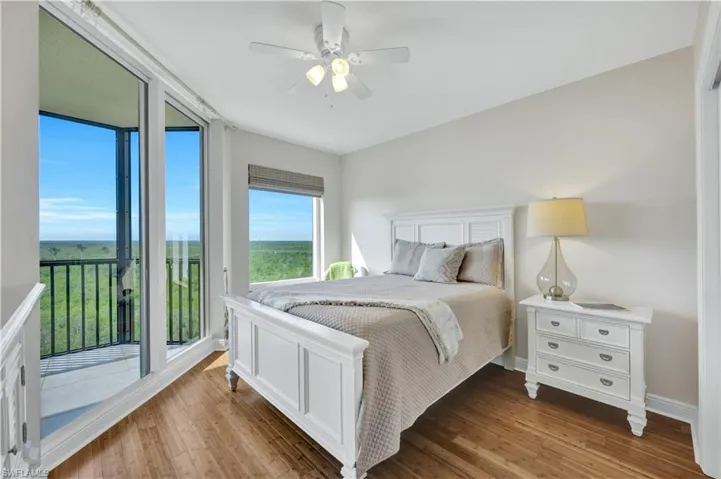 Bedroom 2 with great views and sliders out to the newly tiled lanai