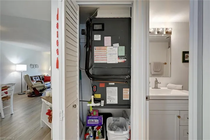 Ruud Air Handler replaced in 2018 shown here & 2 ton Ruud Condenser installed Dec '23 with transferable 10 year warranty