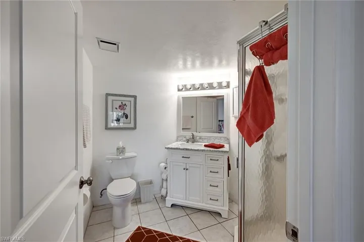 Primary / master bathroom with new vanity etc and walk in shower
