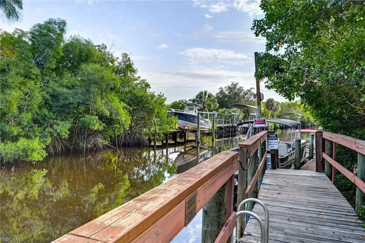 Beautiful serene setting of mangroves along Gulf Access canal and dockage