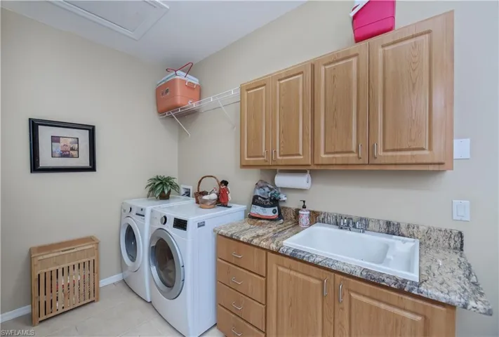 Plenty of storage in Laundry room