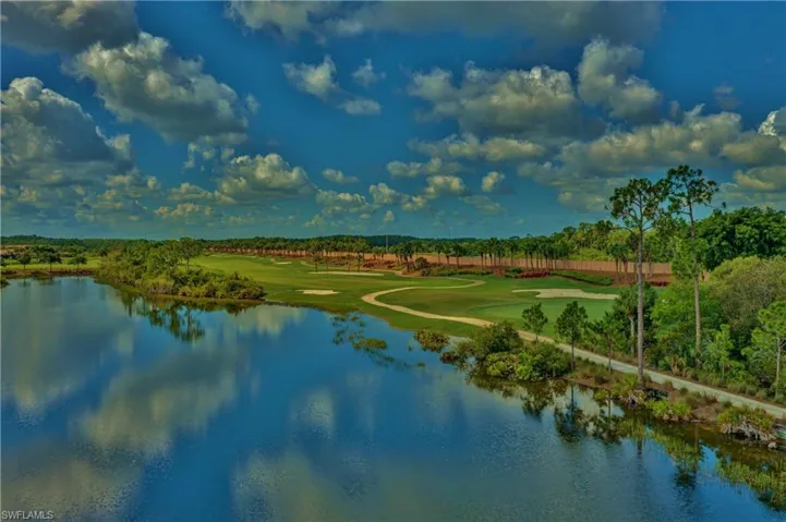 Water view featuring a local golf course