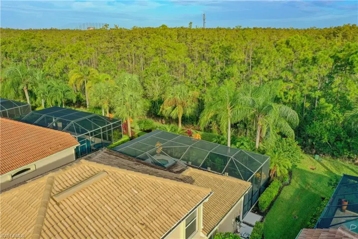 Drone / aerial view of a heavily wooded area