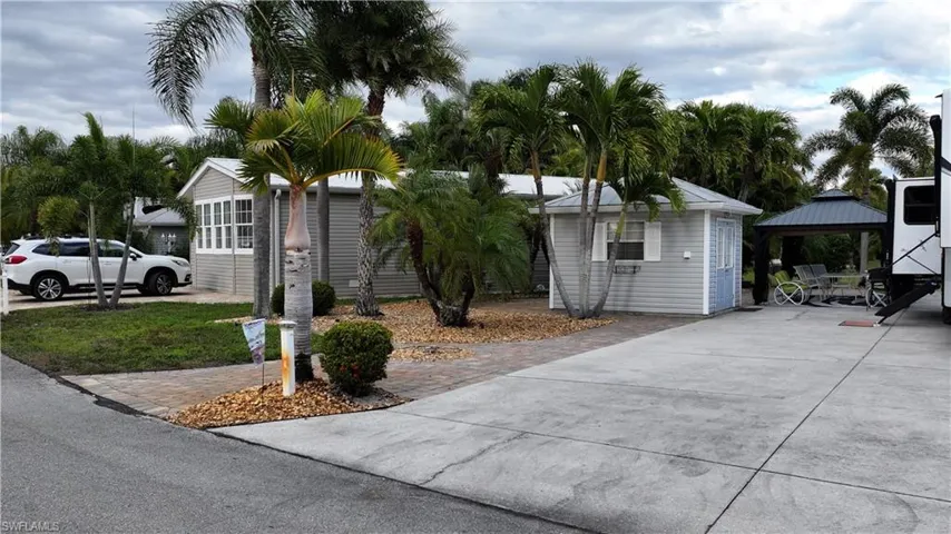 View of front of property with a gazebo