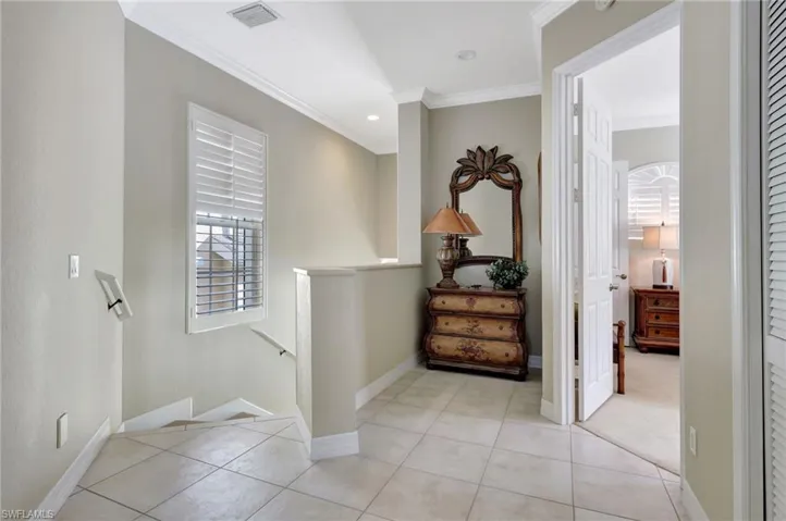 Entry foyer at the top of the stairs