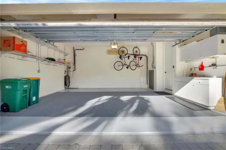 Large, clean, two-car garage, including the bikes!