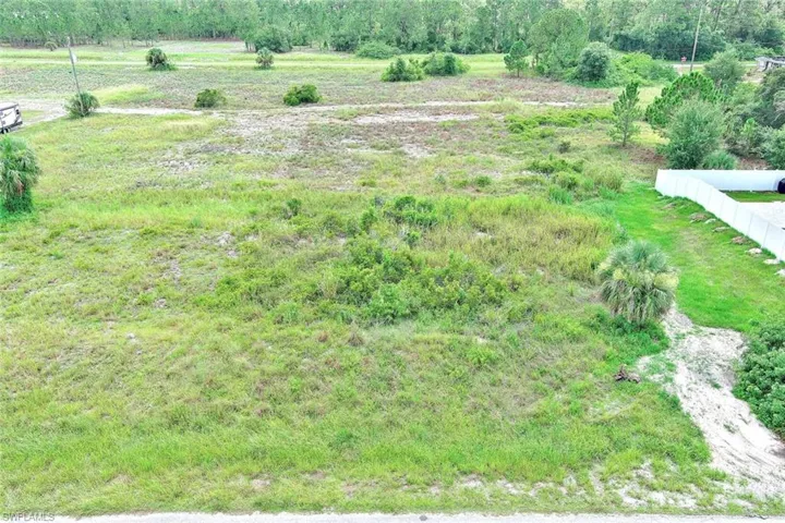 Aerial view of sparsely populated area