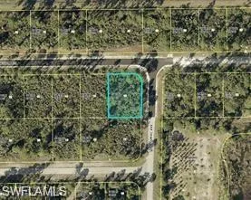 Aerial Map. Displaying the outline of the property within a larger land area