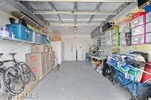 Storage room with a garage