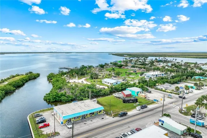 Bird's eye view of a large body of water