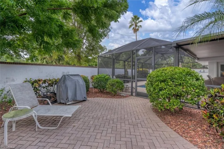 Spacious outdoor courtyard area