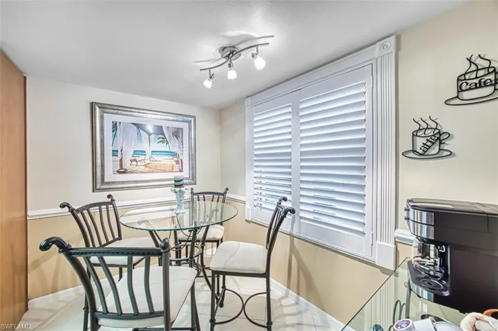 Dining space with baseboards