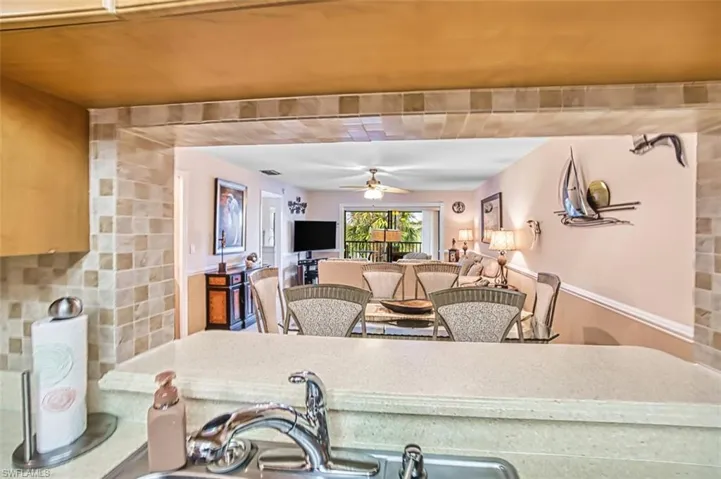 Dining area featuring ceiling fan