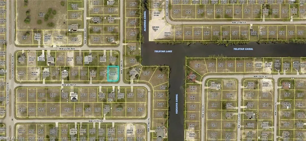 Aerial view of property's location